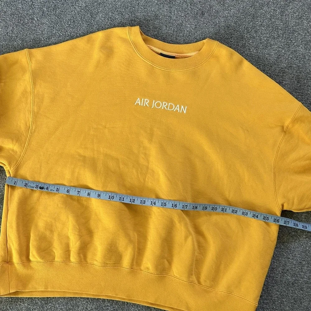 Jordan Sweatshirt Mens XL Yellow Air‎ Jordan Oversized Crewneck Pullover Vintage